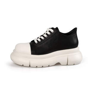 BOSSSUNWEN Calfskin Low top Casual Shoes Men's Black