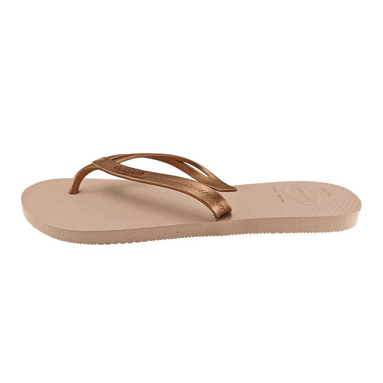 Havaianas Rubber Sole Abrasion Resistant Slip Resistant Flip Flops Women's Rose Gold