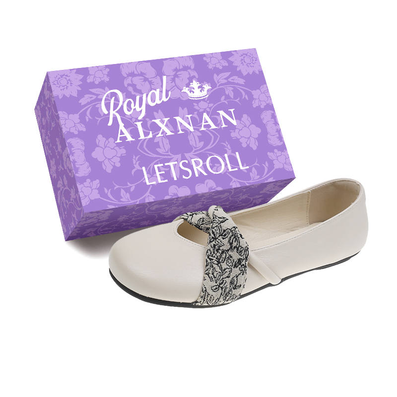 Alxnan Mary Jane Shoes Women's Cameo Brown/Black/Ecru/Brown