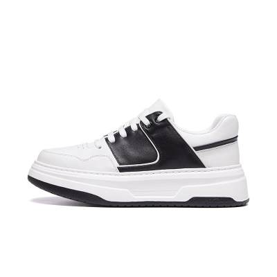 VICKI BROWN Cow Leather Low top Skateboard Shoes Men's Black White