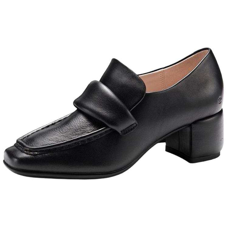 Ecco 35 Inches Body Shaping Sheepskin Loafers 5CM Women's Black 291903