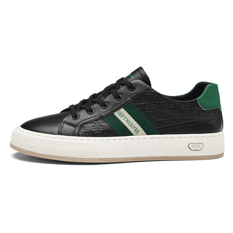 SEPTWOLVES Synthetic Leather Fashion Trend Low top Skateboard Shoes Men's