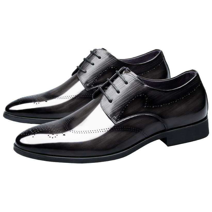 Playboy Dress Shoes Men's Low Top Black Brown