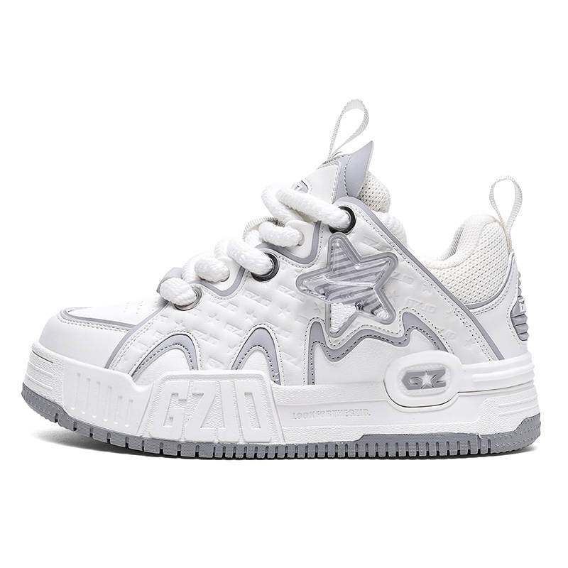 GUZHIDI GZJD Korean Style Trendy, Thick Shoelace Fashion, Stars DIY Design Microfiber Leather