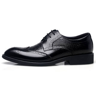 KAIMALONG Cow Leather Dress Shoes Men's Black