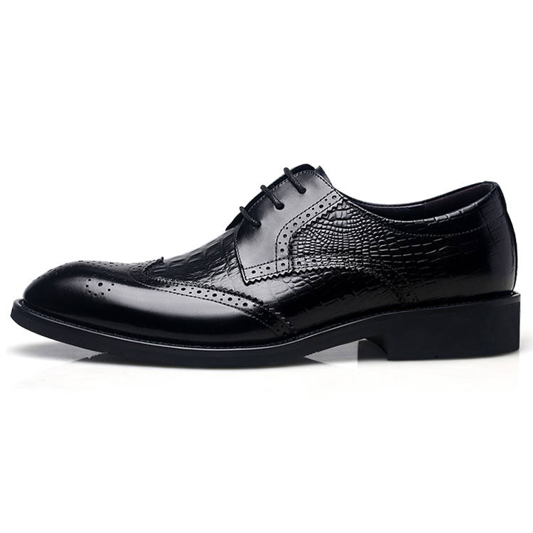 KAIMALONG Cow Leather Dress Shoes Men's Black
