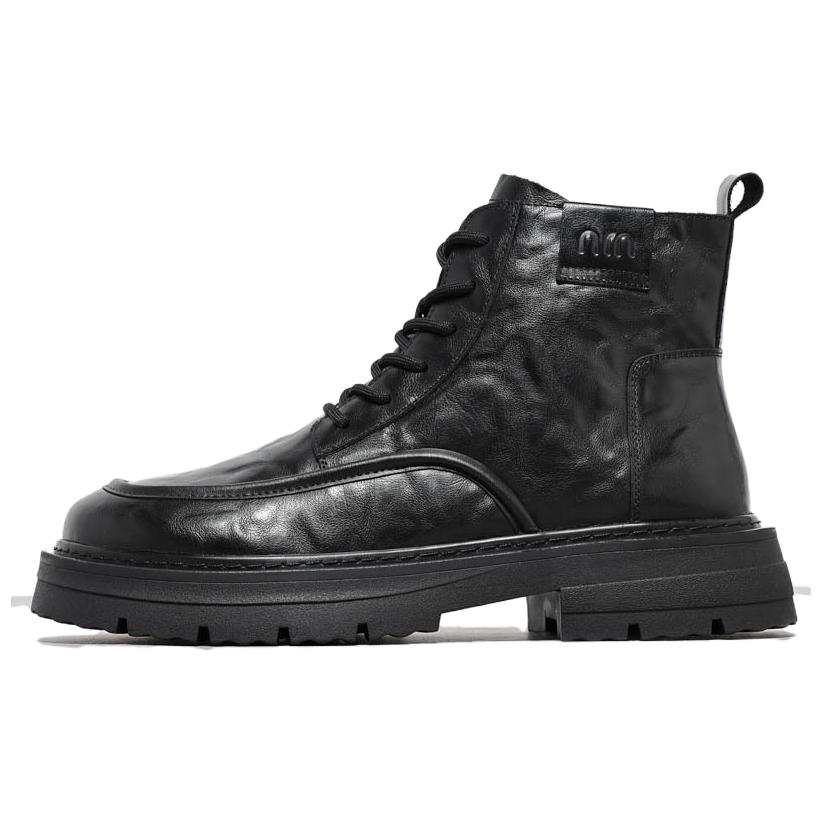 Mulinsen Mulinsen Cow Split Leather Short Combat Boots Men's