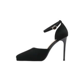 WOXXXN Suede Slim Heel High Heels Women's Black