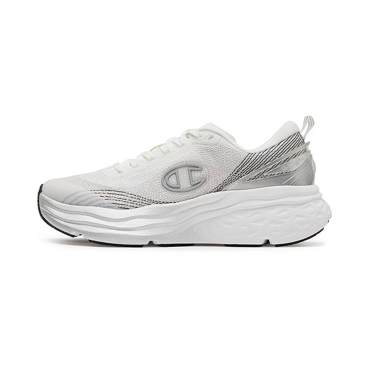 Champion Textile, TPU Low top Running Shoes Men's Champion White/Silver White
