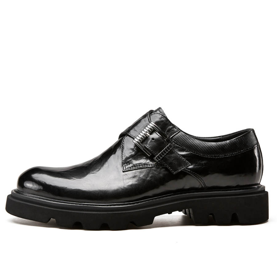 YEARCON Cow Leather Casual Shoes Men's Black