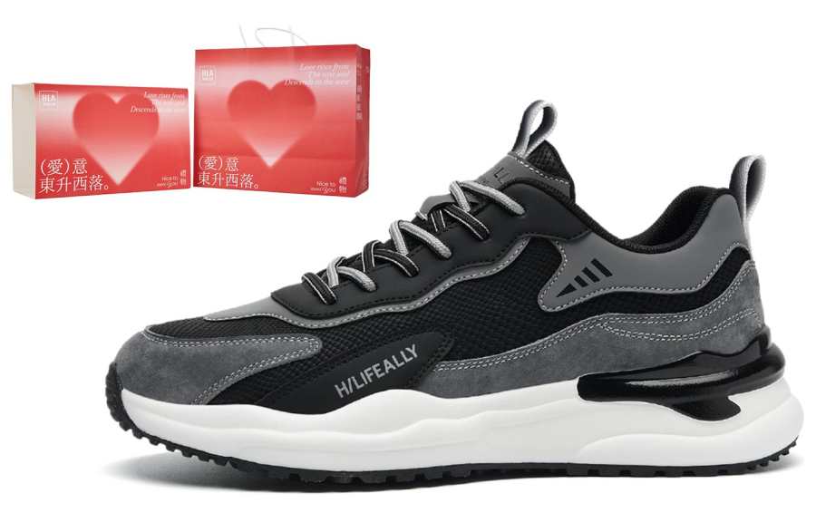 HLA Includes Fleece Lined, Sports Breathable Lightweight Soft Sole Versatile Comfortable Box Low top Casual Shoes Men's