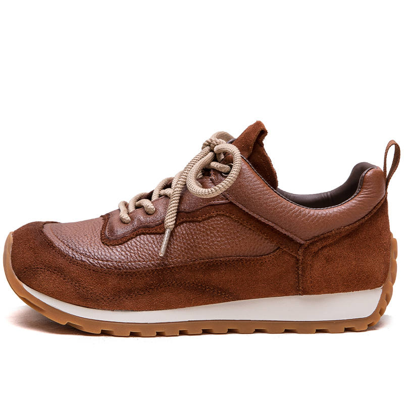 JIEZHOU Top Grain Cow Leather Casual Shoes 2.5cm Women's
