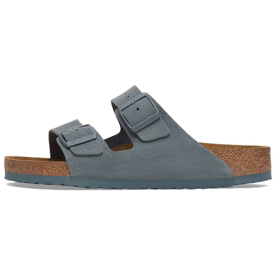 Birkenstock Arizona Slide Slippers Women's Limestone Gray Narrow
