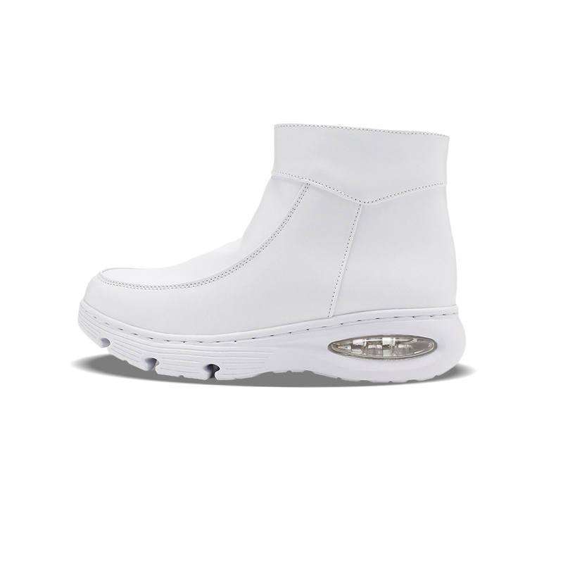 FEIYING Caterpillar Large Air Cushion Ankle Boots 3.5cm Women's White