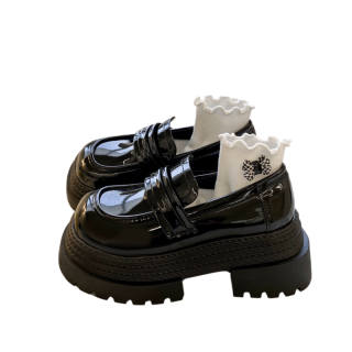 LIANGHUO Leather Loafers 5CM Women's