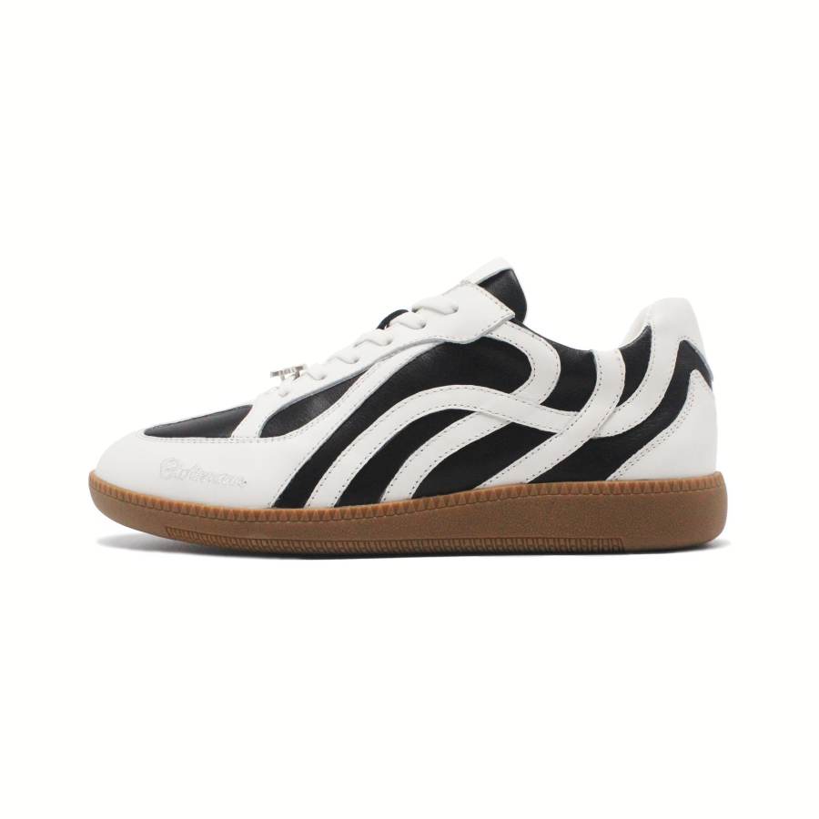 OCCHIOMANO Top Grain Cow Leather German Army Trainers Low top Skateboard Shoes Unisex