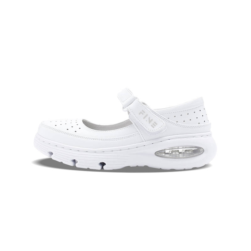 FEIYING Top Grain Cow Leather Low top Casual Shoes Women's White