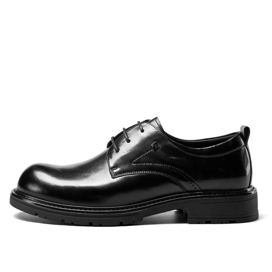 YEARCON Casual Leather Shoes Men's Low Top Brown