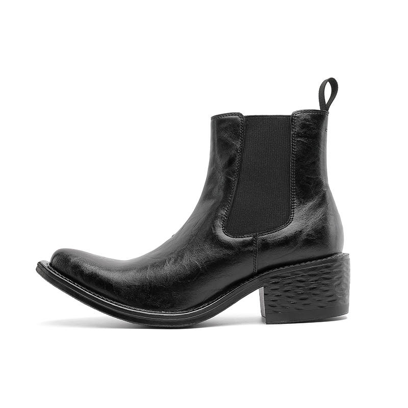 ZHENRAN ZHENRAN Upturned Toe Wizard Boots Chelsea Boots Men's