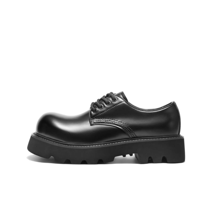 BELLE Casual Leather Shoes Men's Low Top Black