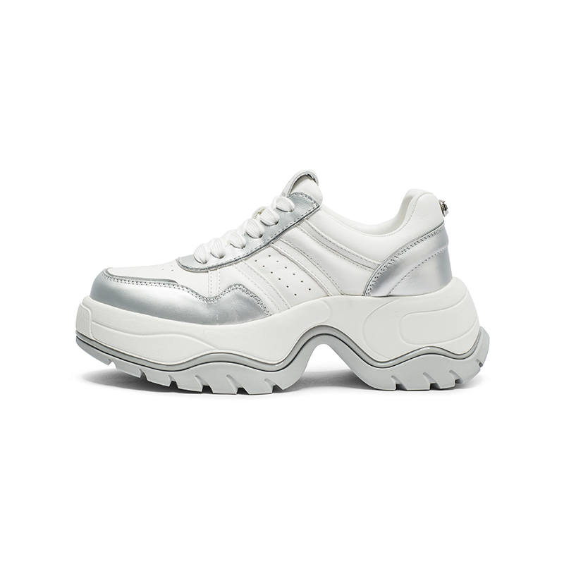 Coup De Foudre Cow Leather Height Increasing Height Increasing Low top Chunky Sneakers Women's