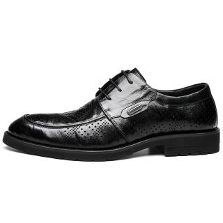FAPAI Sheepskin Dress Shoes Men's Black