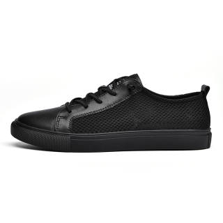 CKVUSAMG Breathable Low top Skateboard Shoes Unisex Black