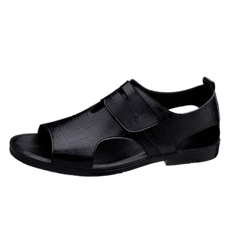 GONGNIULEITING GONGNIULEITING Beach Sandals Men's Black Floral