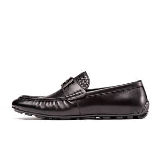 Bansley Top Grain Cow Leather Casual Shoes Men's Black