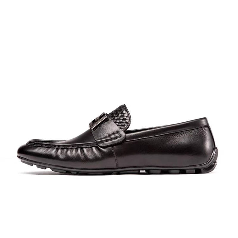 Bansley Top Grain Cow Leather Casual Shoes Men's Black