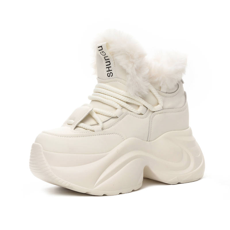 XIEGUIHUAYU Microfiber Leather Thermal Waterproof Abrasion Resistant Height Increasing Slip Resistant