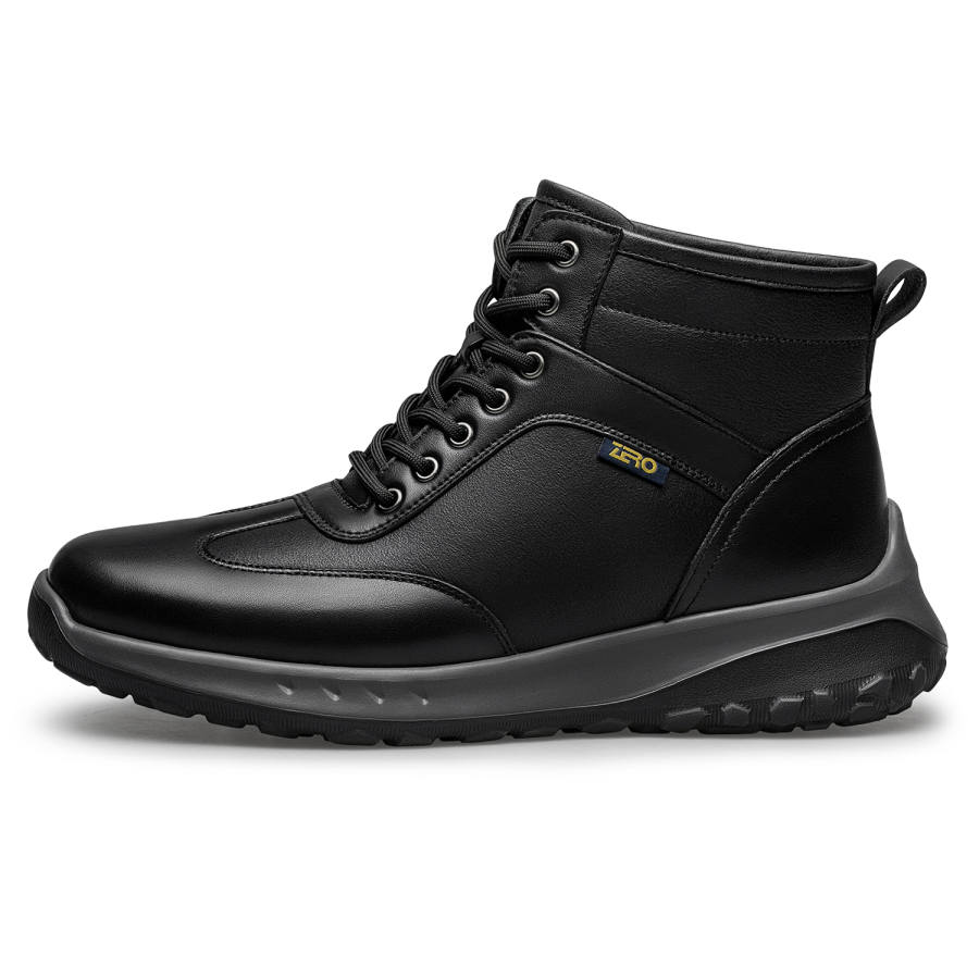 ZRO Cow Leather Thermal Slip Resistant Cushioning Thermal Slip Resistant Cushioning High top Casual Shoes Men's Black