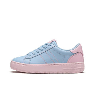 FULLXUAN Microfiber Leather Low top Skateboard Shoes Women's Blue