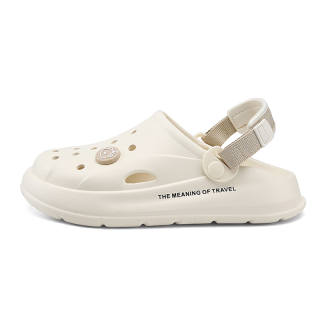 SHUXIAOBEI EVA Clogs Style Women's Ecru Adjustable