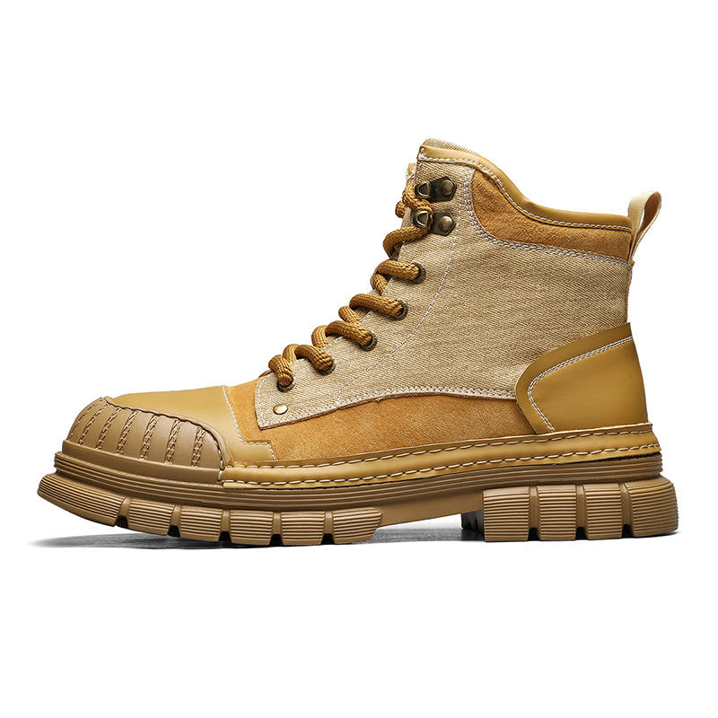 GONGNIUMEILI PU Short Combat Boots Men's