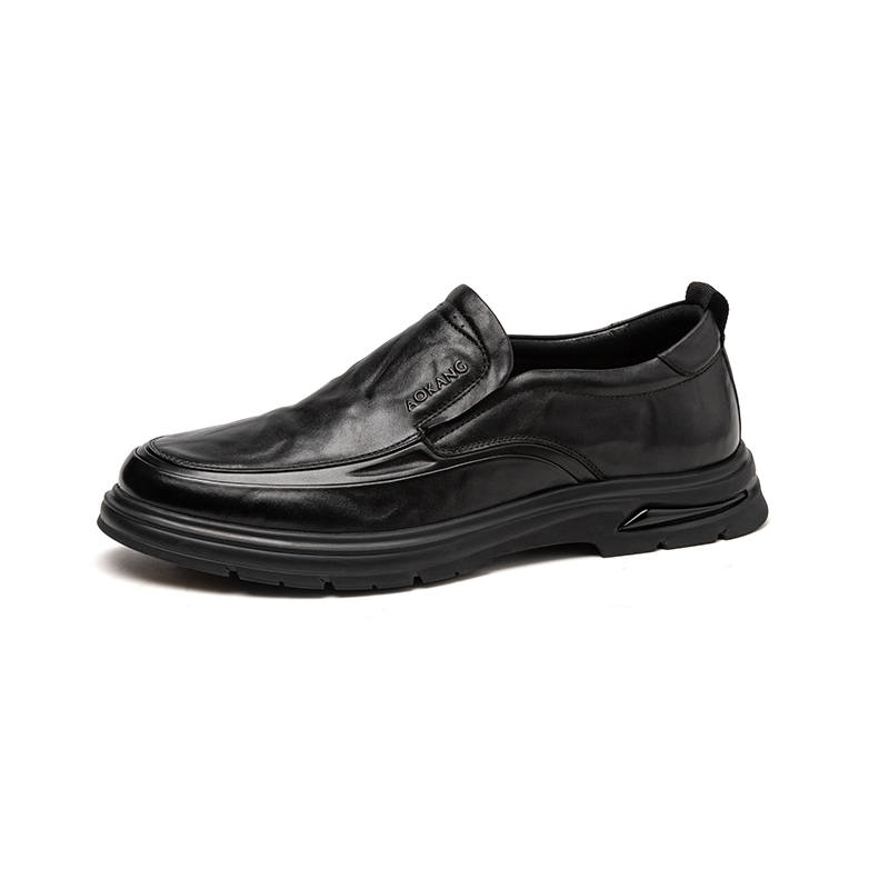 AOKANG Casual Leather Shoes Men's Black
