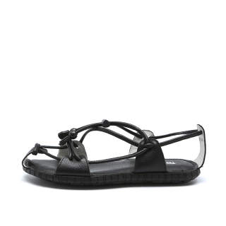 BABINDA Cow Leather Roman Sandals 2.5cm Men's Black