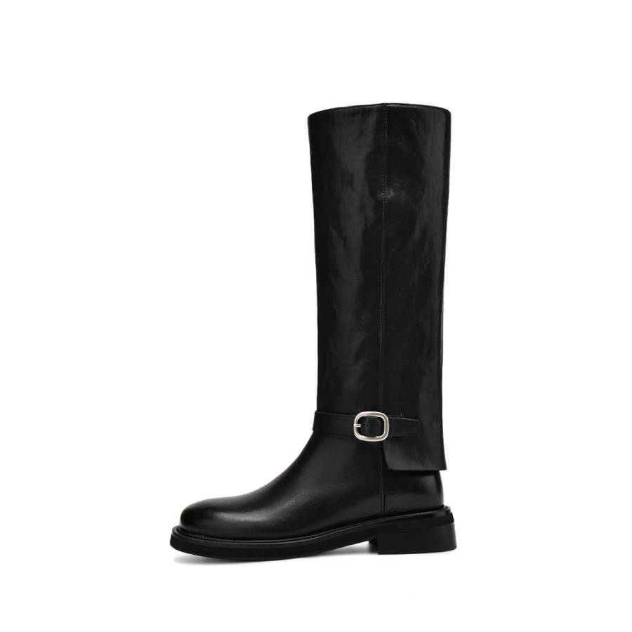Rosa Bianca Knight Boots Cow Leather Knee high Boots 3.4cm Women's