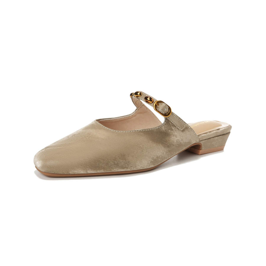 ZUOMILUO Rubber Sole Abrasion Resistant Abrasion Resistant Closed Toe Slippers Women's Khaki