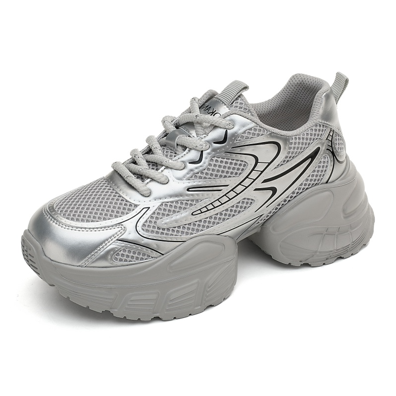AOKANG Low top Chunky Sneakers Women's Silver