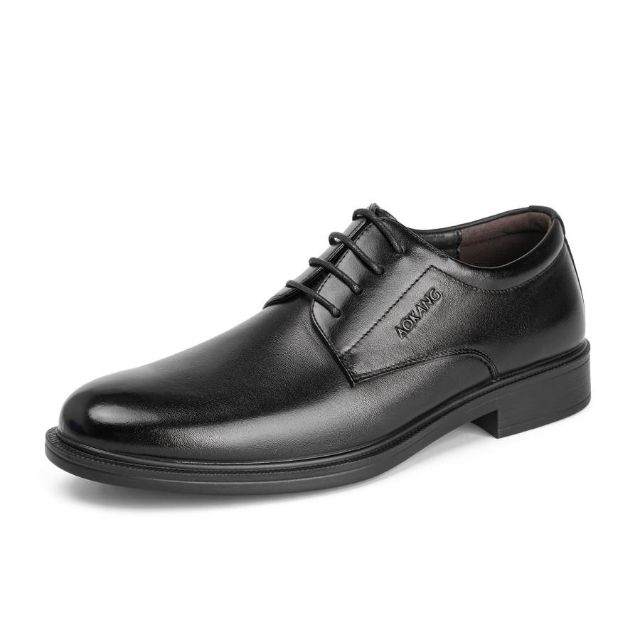 AOKANG Cow Leather Casual Shoes Men's Black