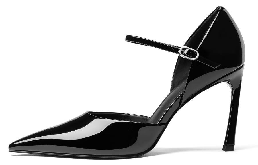 CHARLES&KEITH Small Ck Pu Slim Heel High Heels 9cm Women's