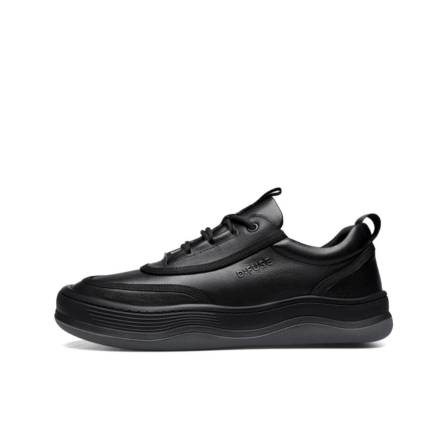 D:FUSE SCANDINAVIA D FUSE SCANDINAVIA Cow Leather Low top Casual Shoes Men's Black