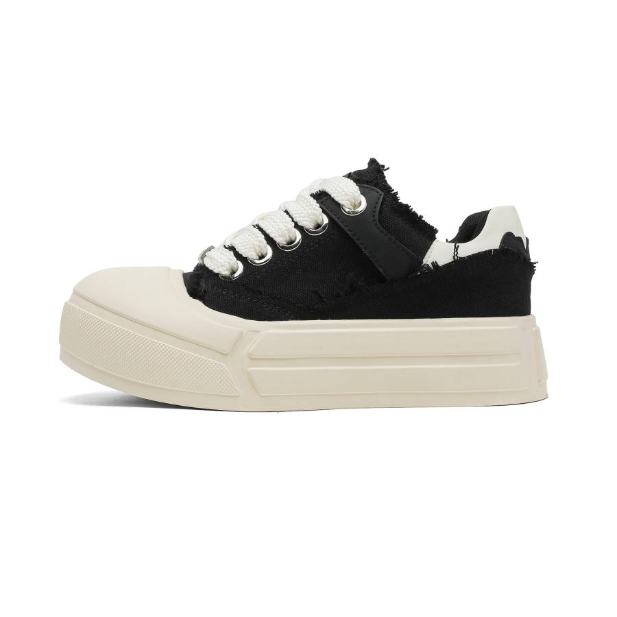 LUOMAIKE Low top Skateboard Shoes Unisex Black