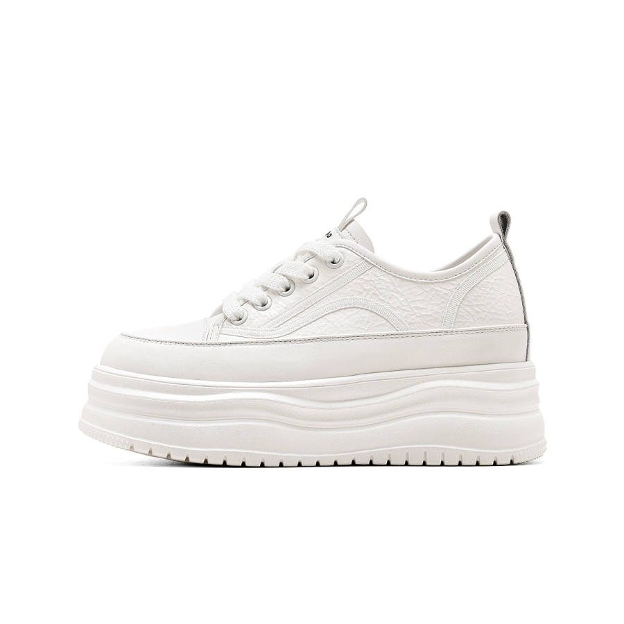 C°BANNER Synthetic Leather Abrasion Resistant Low top Skateboard Shoes Women's White