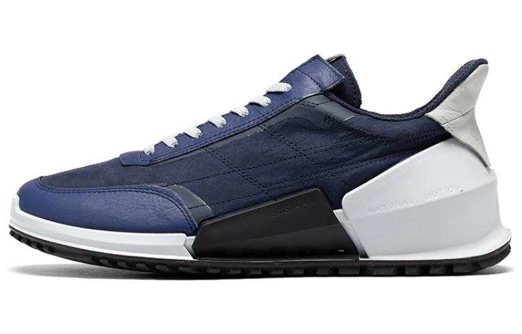 Ecco Striding 2.0 Series Leather Lightweight Breathable Low top Sports Casual Shoes Men's Dark Blue
