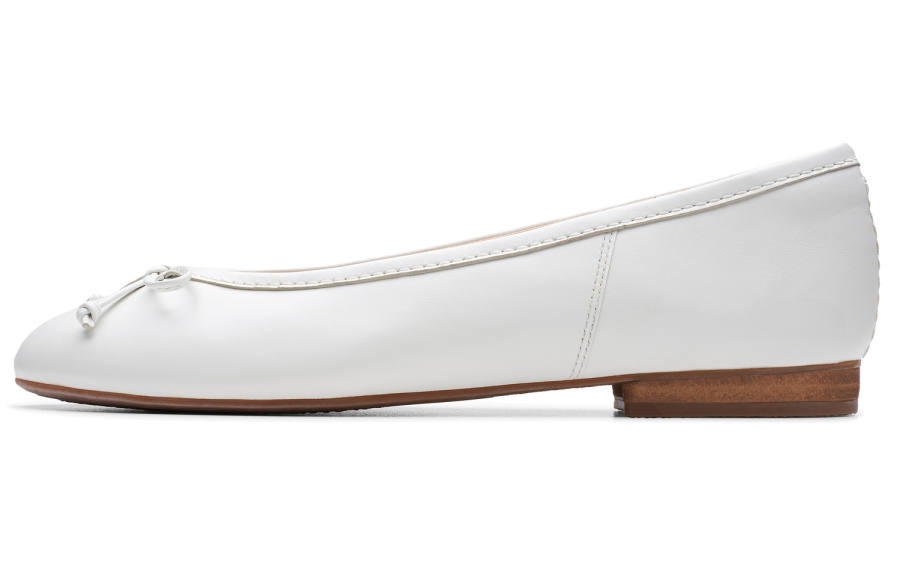 Clarks Sheepskin Casual Shoes Women's White