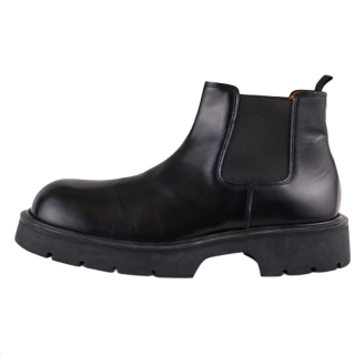 Sandro Cow Leather Ankle Length Chelsea Boots Men's Black
