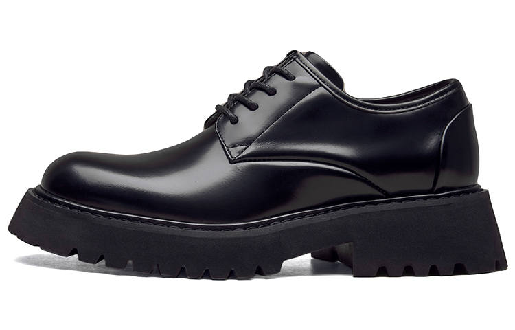 Beau Today Cow Leather Casual Shoes Men's Black