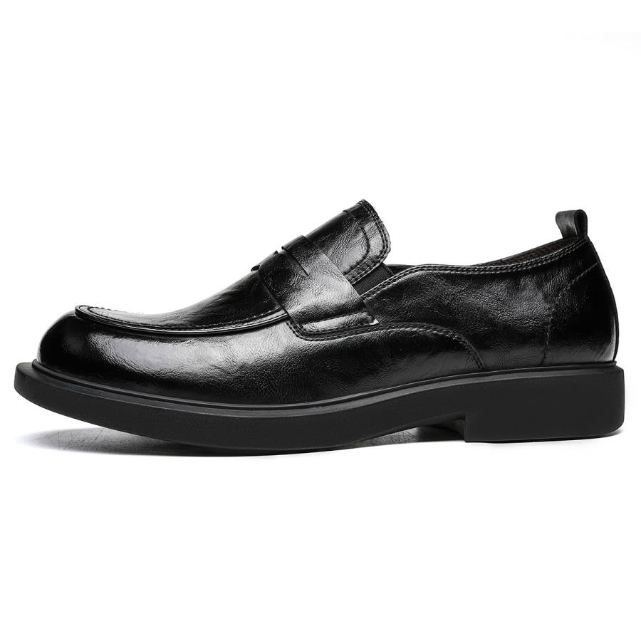 CHINT CHINT Cow Split Leather Men's Casual Shoes Men's Black